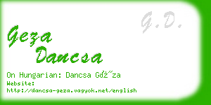 geza dancsa business card